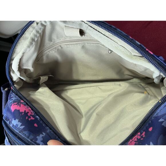 Baggallini Legacy Collection Navy Garden Crossbody Light Nylon Water Resistant - Picture 12 of 12